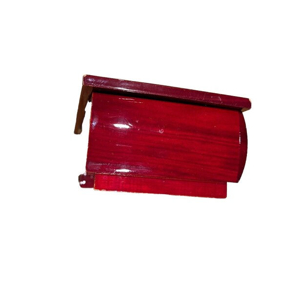 Vintage Westland Co Bird Fur Elise Music Red Jewelry Box Japan Working - Picture 10 of 15